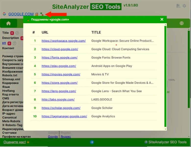 SiteAnalyzer SEO Tools: универсальное браузерное расширение для SEO-аудитов и оптимизации сайтов